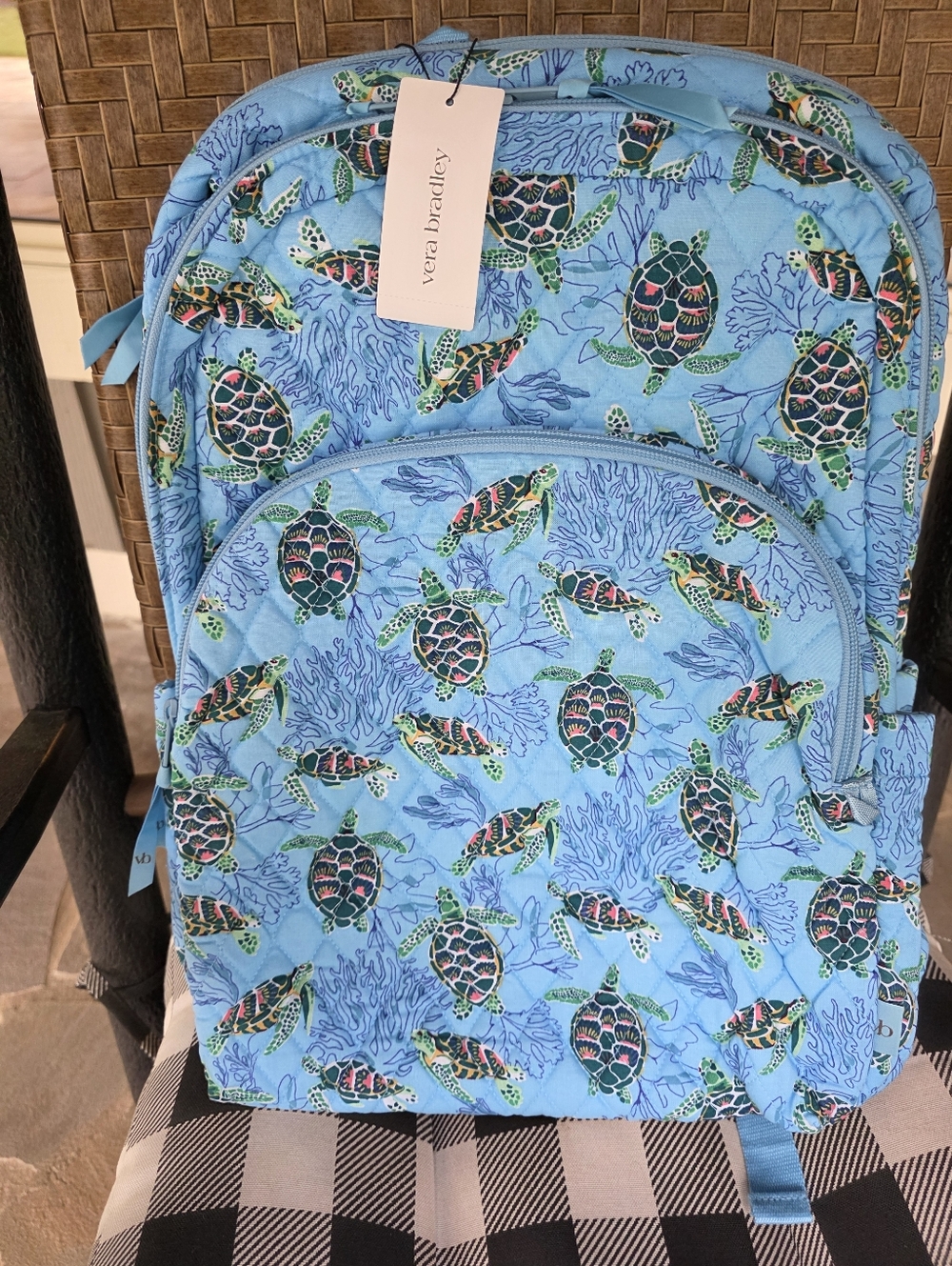 Vera Bradley Sea Turtles And Coral Large Essential Backpack-NWT